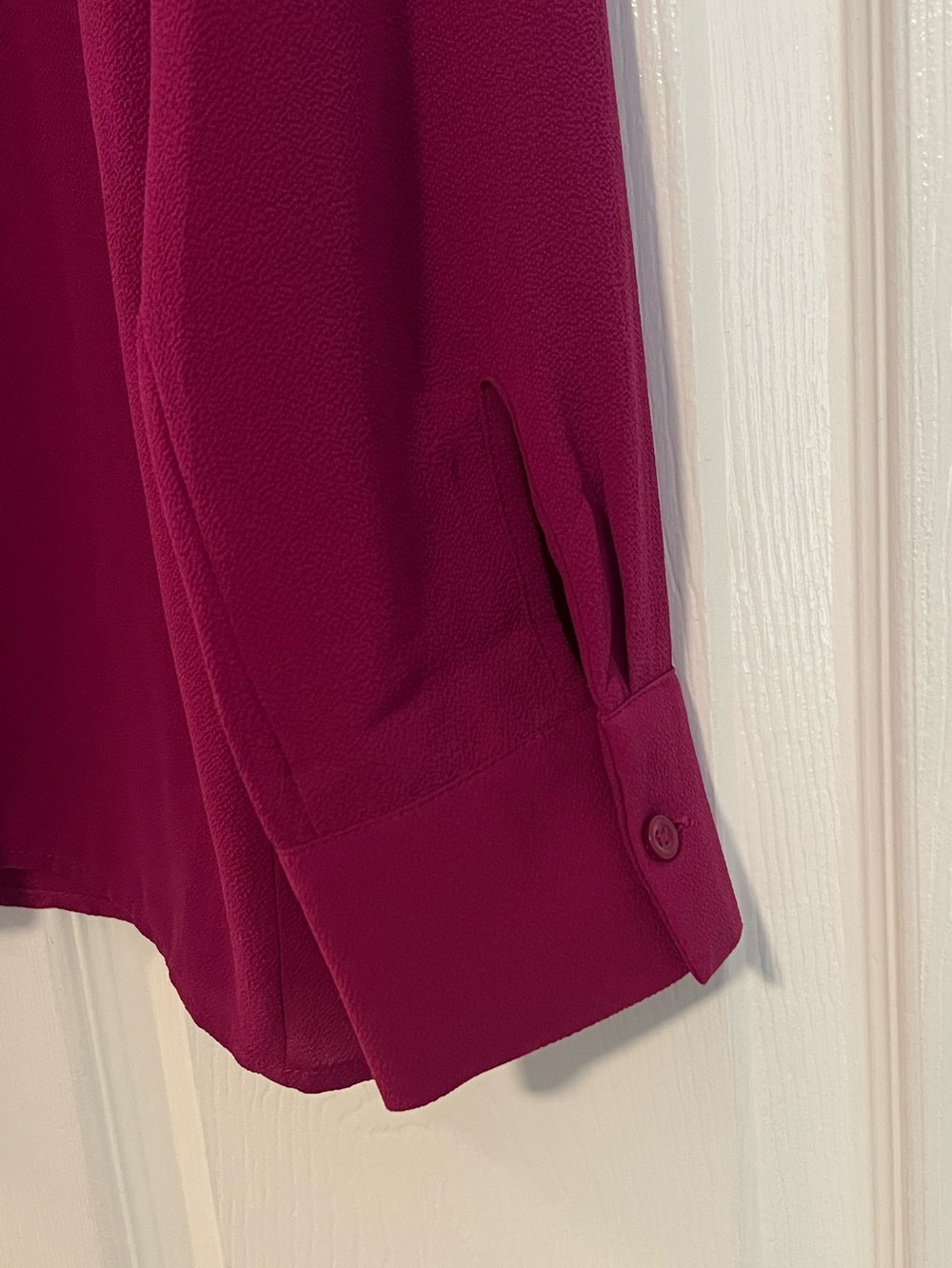 Ann Taylor Tie-Neck Blouse - Magenta - Picture 5 of 8